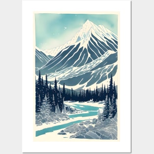 Unearthly Reverie: Surreal Lines of the Rocky Mountains Posters and Art